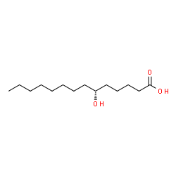 ChemSpider 2D Image | (6R)-6-Hydroxytetradecanoic acid | C14H28O3