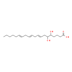 ChemSpider 2D Image | 5,6-dihydroxy-8,11,14-eicosatrienoic acid | C20H34O4