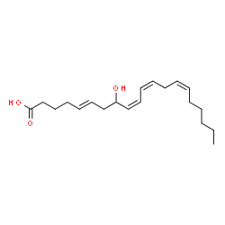 ChemSpider 2D Image | (5E,9Z,11Z,14Z)-8-Hydroxy-5,9,11,14-icosatetraenoic acid | C20H32O3