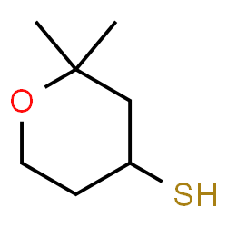 ChemSpider 2D Image | 2,2-Dimethyltetrahydro-2H-pyran-4-thiol | C7H14OS