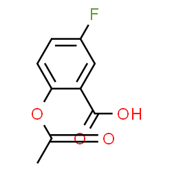 ChemSpider 2D Image | 2-Acetoxy-5-fluorobenzoic acid | C9H7FO4