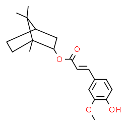 ChemSpider 2D Image | 1,7,7-Trimethylbicyclo[2.2.1]hept-2-yl (2E)-3-(4-hydroxy-3-methoxyphenyl)acrylate | C20H26O4