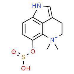 ChemSpider 2D Image | 5,5-Dimethyl-6-(sulfinooxy)-1,3,4,5-tetrahydropyrrolo[4,3,2-de]quinolin-5-ium | C12H15N2O3S