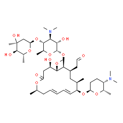 ChemSpider 2D Image | [(4R,5S,6S,7R,9R,10R,11E,13E,16R)-6-{[(2S,3S,4S,5R,6S)-5-{[(2R,4S,5R,6R)-4,5-Dihydroxy-4,6-dimethyltetrahydro-2H-pyran-2-yl]oxy}-4-(dimethylamino)-3-hydroxy-6-methyltetrahydro-2H-pyran-2-yl]oxy}-10-{[
(2R,5S,6S)-5-(dimethylamino)-6-methyltetrahydro-2H-pyran-2-yl]oxy}-4-hydroxy-5-methoxy-9,16-dimethyl-2-oxooxacyclohexadeca-11,13-dien-7-yl]acetaldehyde (non-preferred name) | C43H74N2O14