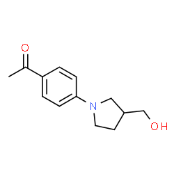 ChemSpider 2D Image | 1-{4-[3-(Hydroxymethyl)-1-pyrrolidinyl]phenyl}ethanone | C13H17NO2