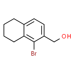 ChemSpider 2D Image | (1-Bromo-5,6,7,8-tetrahydro-2-naphthalenyl)methanol | C11H13BrO