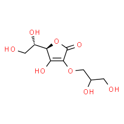 ChemSpider 2D Image | 2-O-(2,3-Dihydroxypropyl)-L-ascorbic acid | C9H14O8