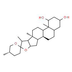ChemSpider 2D Image | (9xi,10xi,14xi,16xi,17xi,20xi,22xi,25S)-Spirostan-1,3-diol | C27H44O4