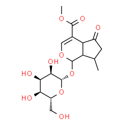 ChemSpider 2D Image | Methyl 1-(beta-D-allopyranosyloxy)-7-methyl-5-oxo-1,4a,5,6,7,7a-hexahydrocyclopenta[c]pyran-4-carboxylate | C17H24O10