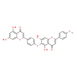 ChemSpider 2D Image | 6-[4-(5,7-Dihydroxy-4-oxo-4H-chromen-2-yl)phenoxy]-5,7-dihydroxy-2-(4-methoxyphenyl)-4H-chromen-4-one | C31H20O10