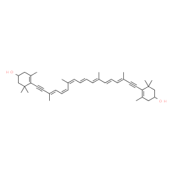 ChemSpider 2D Image | (11cis,13cis)-7,7',8,8'-Tetradehydro-beta,beta-carotene-3,3'-diol | C40H52O2