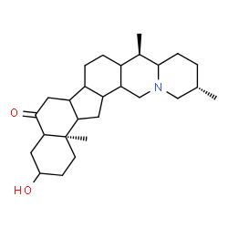 ChemSpider 2D Image | (5xi,8xi,9xi,12xi,13xi,14xi,17xi,22xi)-3-Hydroxycevan-6-one | C27H43NO2