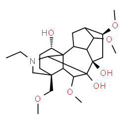ChemSpider 2D Image | (1alpha,5xi,9xi,10xi,13xi,16beta,17xi)-20-Ethyl-6,14,16-trimethoxy-4-(methoxymethyl)aconitane-1,7,8-triol | C25H41NO7