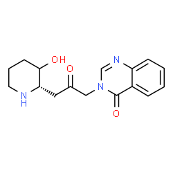 ChemSpider 2D Image | 3-{3-[(2S)-3-Hydroxy-2-piperidinyl]-2-oxopropyl}-4(3H)-quinazolinone | C16H19N3O3