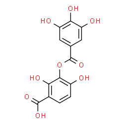 ChemSpider 2D Image | 2,4-Dihydroxy-3-[(3,4,5-trihydroxybenzoyl)oxy]benzoic acid | C14H10O9