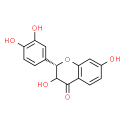 ChemSpider 2D Image | (2S)-2-(3,4-Dihydroxyphenyl)-3,7-dihydroxy-2,3-dihydro-4H-chromen-4-one | C15H12O6