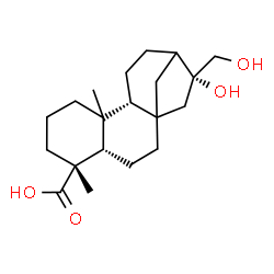 ChemSpider 2D Image | (5beta,9beta,10xi,16beta)-16,17-Dihydroxykauran-18-oic acid | C20H32O4