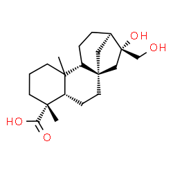 ChemSpider 2D Image | (5beta,8alpha,10xi,13alpha,16beta)-16,17-Dihydroxykauran-18-oic acid | C20H32O4
