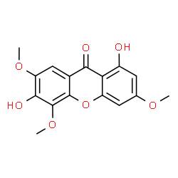 ChemSpider 2D Image | 1,6-Dihydroxy-3,5,7-trimethoxyxanthone | C16H14O7