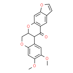 ChemSpider 2D Image | 2,3-Dimethoxy-6a,13a-dihydrochromeno[3,4-b]furo[3,2-g]chromen-13(6H)-one | C20H16O6