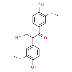ChemSpider 2D Image | 3-Hydroxy-1,2-bis(4-hydroxy-3-methoxyphenyl)-1-propanone | C17H18O6