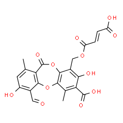 ChemSpider 2D Image | fumarprotocetraric acid | C22H16O12