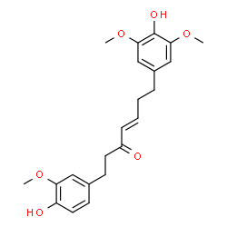 ChemSpider 2D Image | (4E)-7-(4-Hydroxy-3,5-dimethoxyphenyl)-1-(4-hydroxy-3-methoxyphenyl)-4-hepten-3-one | C22H26O6