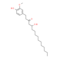 ChemSpider 2D Image | 5-Hydroxy-1-(4-hydroxy-3-methoxyphenyl)-3-hexadecanone | C23H38O4