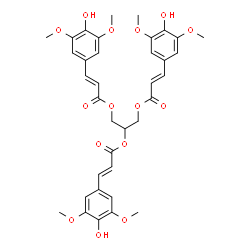 ChemSpider 2D Image | 1,2,3-Propanetriyl (2E,2'E,2''E)tris[3-(4-hydroxy-3,5-dimethoxyphenyl)acrylate] | C36H38O15