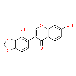 ChemSpider 2D Image | 7-Hydroxy-3-(4-hydroxy-1,3-benzodioxol-5-yl)-4H-chromen-4-one | C16H10O6