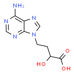 ChemSpider 2D Image | 4-(6-Amino-9H-purin-9-yl)-2-hydroxybutanoic acid | C9H11N5O3