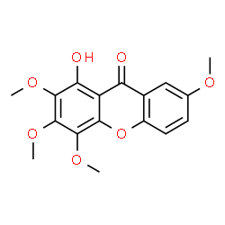 ChemSpider 2D Image | 1-Hydroxy-2,3,4,7-tetramethoxyxanthone | C17H16O7