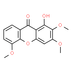 ChemSpider 2D Image | 1-Hydroxy-2,3,5-trimethoxyxanthone | C16H14O6