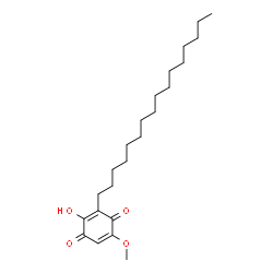 ChemSpider 2D Image | 3-Hexadecyl-2-hydroxy-5-methoxy-1,4-benzoquinone | C23H38O4