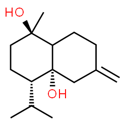 ChemSpider 2D Image | (1R,4S,4aR)-4-Isopropyl-1-methyl-6-methyleneoctahydro-1,4a(2H)-naphthalenediol | C15H26O2