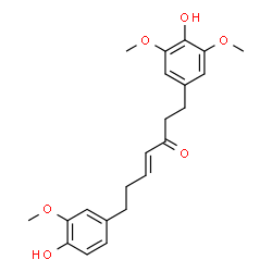 ChemSpider 2D Image | (4E)-1-(4-Hydroxy-3,5-dimethoxyphenyl)-7-(4-hydroxy-3-methoxyphenyl)-4-hepten-3-one | C22H26O6