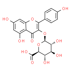 ChemSpider 2D Image | Kaempferol-3-Glucuronide | C21H18O12