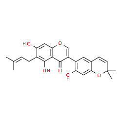 ChemSpider 2D Image | 5,7,7'-Trihydroxy-2',2'-dimethyl-6-(3-methyl-2-buten-1-yl)-2'H,4H-3,6'-bichromen-4-one | C25H24O6