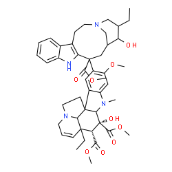 ChemSpider 2D Image | Dimethyl (3alpha,4alpha)-15-[17-ethyl-16-hydroxy-13-(methoxycarbonyl)-1,11-diazatetracyclo[13.3.1.0~4,12~.0~5,10~]nonadeca-4(12),5,7,9-tetraen-13-yl]-3-hydroxy-16-methoxy-1-methyl-6,7-didehydroaspidos
permidine-3,4-dicarboxylate | C46H58N4O9