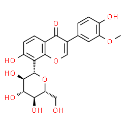 ChemSpider 2D Image | 3’-Methoxy puerarin | C22H22O10