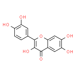 ChemSpider 2D Image | 2-(3,4-Dihydroxyphenyl)-3,6,7-trihydroxy-4H-chromen-4-one | C15H10O7
