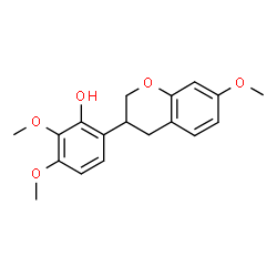 ChemSpider 2D Image | 2,3-Dimethoxy-6-(7-methoxy-3,4-dihydro-2H-chromen-3-yl)phenol | C18H20O5