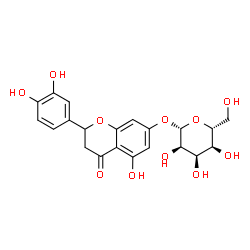 ChemSpider 2D Image | 2-(3,4-Dihydroxyphenyl)-5-hydroxy-4-oxo-3,4-dihydro-2H-chromen-7-yl beta-D-allopyranoside | C21H22O11