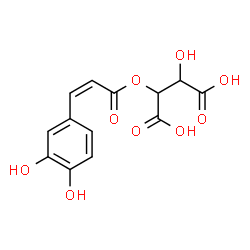 ChemSpider 2D Image | 2-{[(2Z)-3-(3,4-Dihydroxyphenyl)-2-propenoyl]oxy}-3-hydroxysuccinic acid | C13H12O9