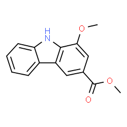 ChemSpider 2D Image | Methyl 1-methoxy-9H-carbazole-3-carboxylate | C15H13NO3