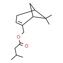 ChemSpider 2D Image | (6,6-Dimethylbicyclo[3.1.1]hept-2-en-2-yl)methyl 3-methylbutanoate | C15H24O2