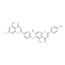 ChemSpider 2D Image | 5,7-Dihydroxy-6-[4-(5-hydroxy-7-methoxy-4-oxo-4H-chromen-2-yl)phenoxy]-2-(4-hydroxyphenyl)-4H-chromen-4-one | C31H20O10