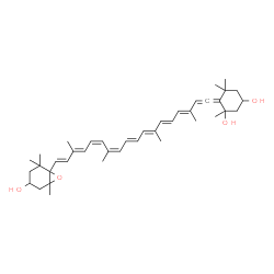 ChemSpider 2D Image | (11'cis,13'cis)-6,7-Didehydro-5,5',6,6'-tetrahydro-5',6'-epoxy-beta,beta-carotene-3,3',5-triol | C40H56O4