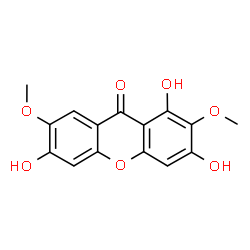 ChemSpider 2D Image | 1,3,6-Trihydroxy-2,7-dimethoxy-9H-xanthen-9-one | C15H12O7