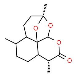 ChemSpider 2D Image | (1R,9R)-1,5,9-Trimethyl-11,14,15-trioxatetracyclo[10.2.1.0~4,13~.0~8,13~]pentadecan-10-one | C15H22O4